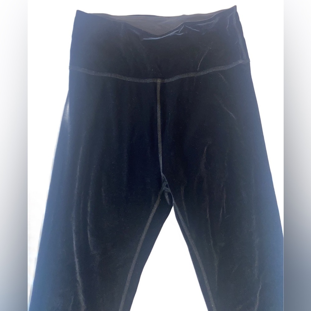 Beyond Yoga Black Velour Yoga Leggings Pants Women’s Size Extra Large - Picture 5 of 7
